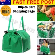 1/5/10pcs Foldable Shopping Bags Reusable Eco Grocery Cart Trolley Handle Bags