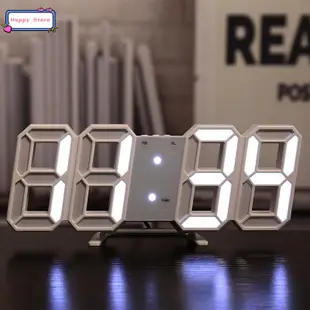3D Large LED Digital Wall Clock Date Time Night Light Displa