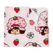 NEW STRAWBERRY SHORTCAKE Plush TRAVEL Blanket THROW 40" x 50"