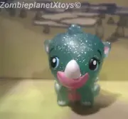 HATCHIMALS COLLEGGTIBLES FIGURE BLUE GREEN RHINO GLITTERING GARDEN LOOSE MINT