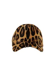 Balmain Leopard Patterned Cap 0/1,2/3 brown