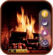 Fireplace Rain Harmony: Crackling Fire & Gentle Rain Sounds