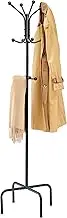 Hoctieon Coat Rack Freestanding, Entryway Coat Rack With 12 Hooks, Coat Hanger Stand, Floor Standing Metal Coat Tree,Coat Rack Stand, Heavy Duty Coat Racks, Coat Tree Freestanding, Black
