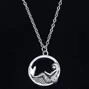 [ZOJK] Necklace 23Mm Circle Pendants Short Long Women Men Colar Choker Jewelry Gift