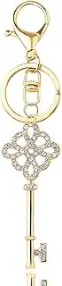 [Kefley] Bling Key Charm Keychain for Women Silver Gold Rhinestone Keychain Wallet Handbag Purse Charms New Beginnings Gift Keychains