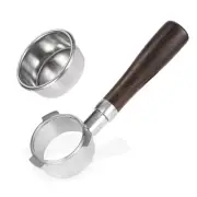 54mm Bottomless Portafilter with Double Shot Filter Basket & Wood Handle for ...