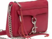New Rebecca Minkoff Red Leather Mini MAC Crossbody Handbag Women's