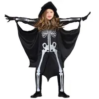 在飛比找蝦皮購物優惠-萬聖節兒童服裝 斗篷 蝙蝠披風 女巫骷髏 cosplay 衣