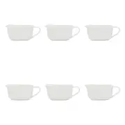 6PK Ecology Fine Bone China Canvas Kitchen Serveware Jug/Pitcher 450ml - White