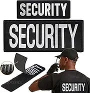 TOOLSSIDE 2 Pack Security Patch With Loop Hook System - Patches for Uniforms With Embroidered Letters - One Small and One Large Patch for Vest or Jacket
