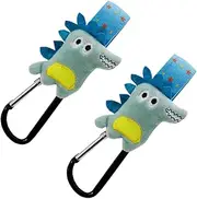 ANDRESLAD 2Pcs Cartoon Stroller Hooks Durable Pushchair Hooks for Easy Attachment of Diaper Bags and Nursery Bags Lightweight and Portable Pram Hook for Shopping