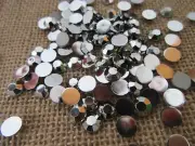 2700Pcs Silver Color Flatback Acrylic Gemstones Rhinestones 8mm
