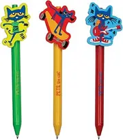 Raymond Geddes Pete the Cat Character Pen (Pack of 12),Black,Green,Yellow