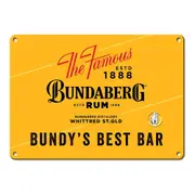 Bundaberg Rum Tin Sign - Bundys best bar - Bundy Rum