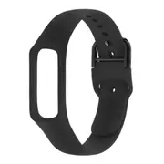 2PC Smart Watch Pure Color Silicone Wrist Strap Watchband for Galaxy Fit-e (Black)