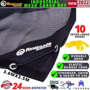 Renegade Industrial Mesh Cargo Net 3.6m x 2.5m For UTE Trailer Heavy Duty Bungee