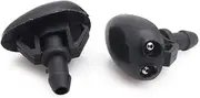 2 Pcs Car Windshield Washer Sprayer Nozzle Dual Holes for N-is-s-a-n