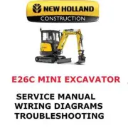 NEW HOLLAND E26C MINI EXCAVATOR MANUAL REPAIR ENGINE SHOP SERVICE PDF