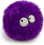 goDog Furballz Tough Plush Dog Toy with Chew Guard Technology, Purple, Large