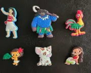 6 x MOANA MAUI CROC JIBBITZ SHOE CHARM PARTY FAVOR