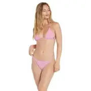 Volcom L123645 Womens Pink Simply Mesh Skimpy Bikini Bottoms Size Small