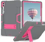 Heavy Duty Case Compatible with Samsung Galaxy Tab S9 Plus/Tab S9 FE Plus SM-X810/X818U 12.4 inch（2023）Case Tablet Silicone Case with Kickstand, Heavy Duty Shockproof Shell Rugged Protective Cover ( C