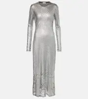 [Rabanne] Rabanne Crochet maxi dress AU 14 silver