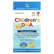 Nordic Naturals, Children's DHA, Ages 3-6, Strawberry, 360 Mini Chewable Soft Ge