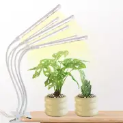 White Clip-on Gooseneck LED Grow Light 4000K 3800 lumen for Leafy Green, 6 Heads
