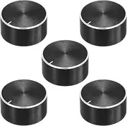 uxcell 5pcs Potentiometer Knob Knurled Shaft Black Tone Aluminum Smooth Surface Rotary Knob 26mmx13mm Volume Control Knob