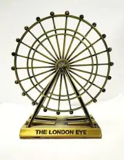 Souvenir London Eye Ferris Wheel Metal Statue Figurine Decorative Showpiece