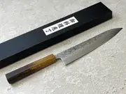 Tsunehisa SLD Washiji KOY Gyuto Knife 210mm - Made in Japan Oak Yaki Handle