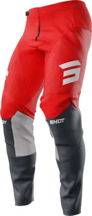 Shot Contact Iron Motocross Pants, black-red, Size 40 for Men Black Red