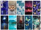 Rose Cat Butterfly Moon Wallet Phone Case For Samsung A52 A53 A71 A72 A73 A54 5G