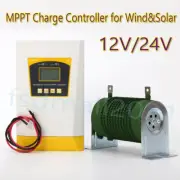 Dual MPPT Solar&Wind Charger Controller LCD Regulator 12V/24V Auto System 3000W
