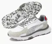Puma Wild Rider Low Mens Casual Sneakers White Quarry Grey 382913-01
