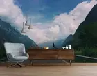 3D Mountain Road Wallpaper Wall Mural Removable Self-adhesive 112