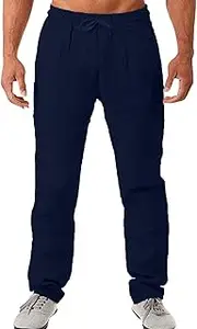[Generic] Bleach Pants for Men Fashionable Comfortable and Casual New Men's Cotton Pants Yoga Pants Training Casual Pants Fitness Running Sports Pants Foam Slip
