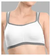 NATORI 38H #731050 YOGI SPORTS UNDERWIRE BRA, WHITE / GRAY, NWT, $68