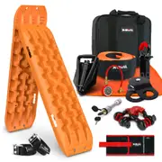 X-BULL Winch Recovery Kit 13PCS With Recovery tracks Snatch Strap 4WD 4X4 Truck Orange Gen3.0