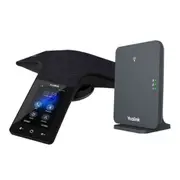 Yealink CP935W-Base Wireless DECT Touch-Sensitive Conference Phone, 6-Microphone Array, 360 Voice Pickup,DECT Mode,Rechargeable Battery, BYOD