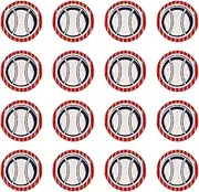 KOMBIUDA 24pcs Party Paper Plate Paper Dishes Outdoor Decorative Paper Plates Sports Dinner Plates Dinner Paper Plates Baseball Party Plates Birthday Paper Plates Plate and