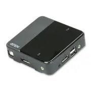 Aten 2 Port USB 2.0 DisplayPort 4K KVM Switch 4096 × 2160 @ 60 Hz, DP 1.2 2 Disp