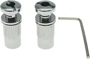 KAISH Guitar Locking Tailpiece Mounting Studs Locking Stop Bar Posts Wraparound Bridge Locking Posts Chrome