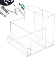 Nail Drill Holder, Clear Nail Drill Bit Holder Storage Organizer, Stable Nail Drill Machine & Bits Storage Box, Polishing Grinding Drill Bit Holder for Nail Tech