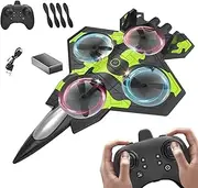RC Planes for Kids,Beginner RC Plane Fighter Drone - 2.4Ghz Fighter Aerobatic Aircraft Flying Toys for Kids Adults Outdoor Games Park Playground Yard
