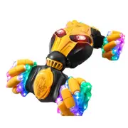 Catzon LED RC Car Gesture Sensing 4WD 360 Rotating for Age 8+ Year Old-Yellow