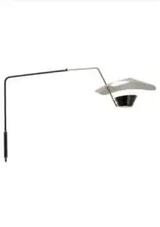 Designer Brass Wall Light | Articulated Swing Arm | Retro Cone Shade