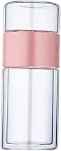 Luxshiny Tea and Water Separation Cup 1pc Glass Tea Infuser Bottle for Home/Travel
