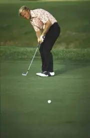 Golf PGA Championship Jack Nicklaus in action making putt during t- Old Photo 1